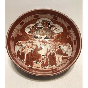 Fine Antique Japanese Kutani Bowl Deep Dish, 19th